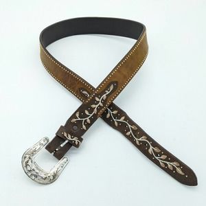 Nocona Genuine Leather Brown Belt M